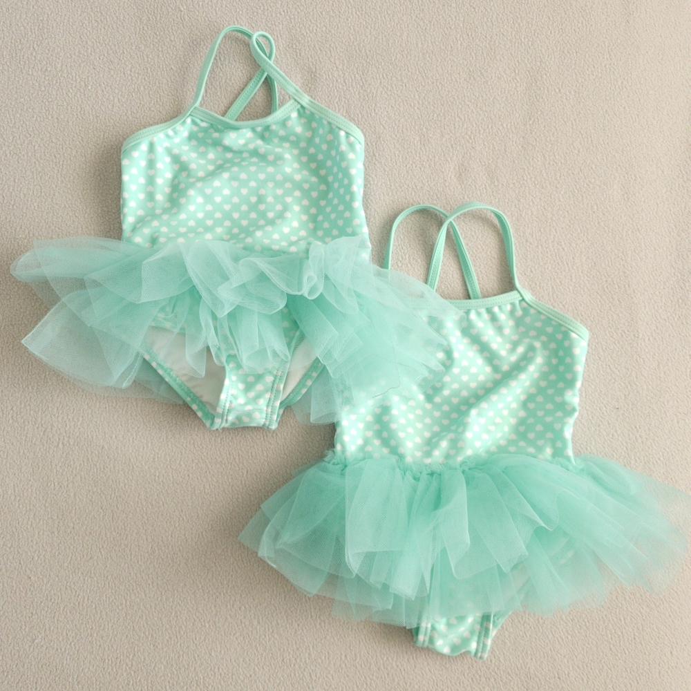 OP | Set of 2 - Polka Dot Tutu Swimsuit (2 Different Sizes)